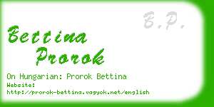 bettina prorok business card